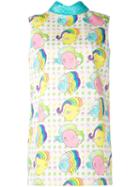 Olympia Le-tan - Masters Mistress Print Mini Shift Dress - Women - Cotton - 40, White, Cotton