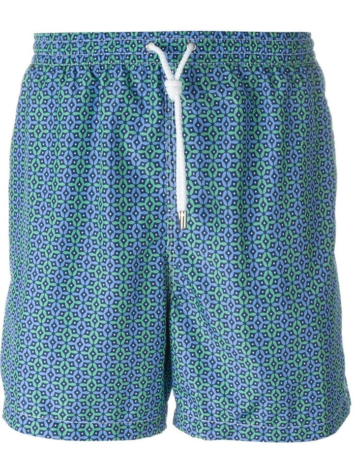 Kiton Tile Print Swim Shorts