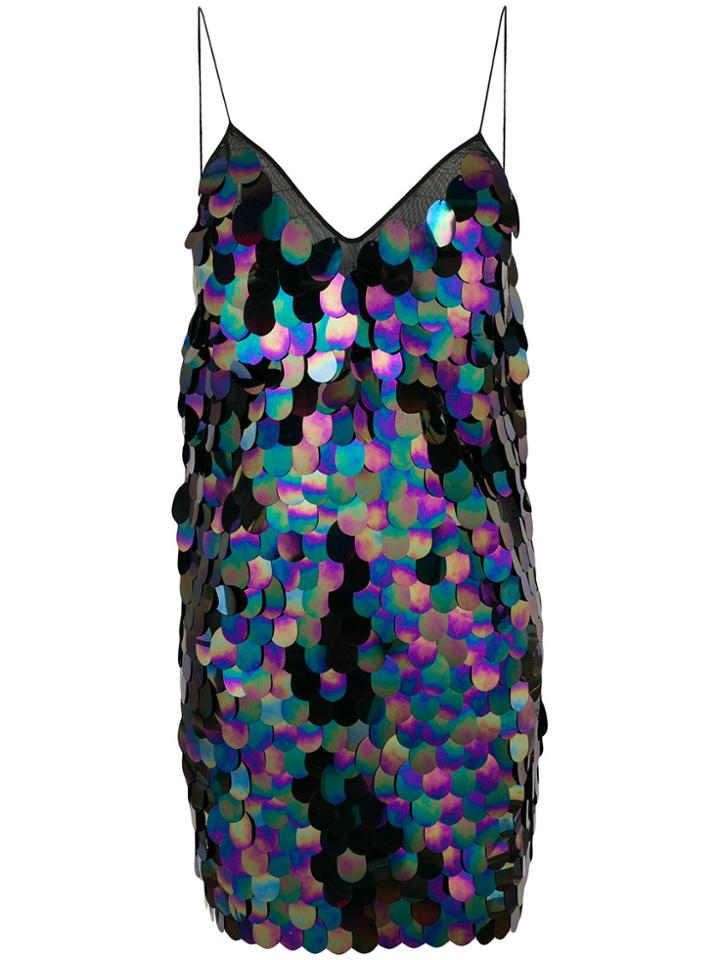 Oseree Sequined Mini Dress - Black