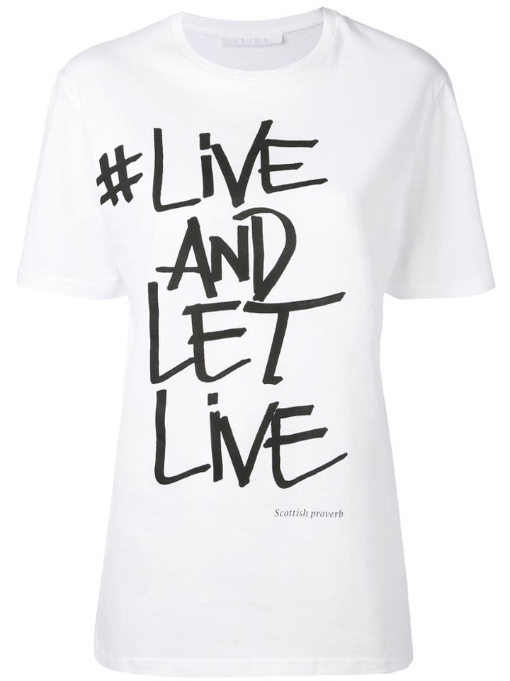 Neil Barrett Slogan Printed T-shirt - White