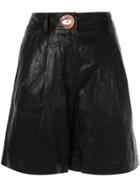 Rejina Pyo Faux-leather Shorts - Black