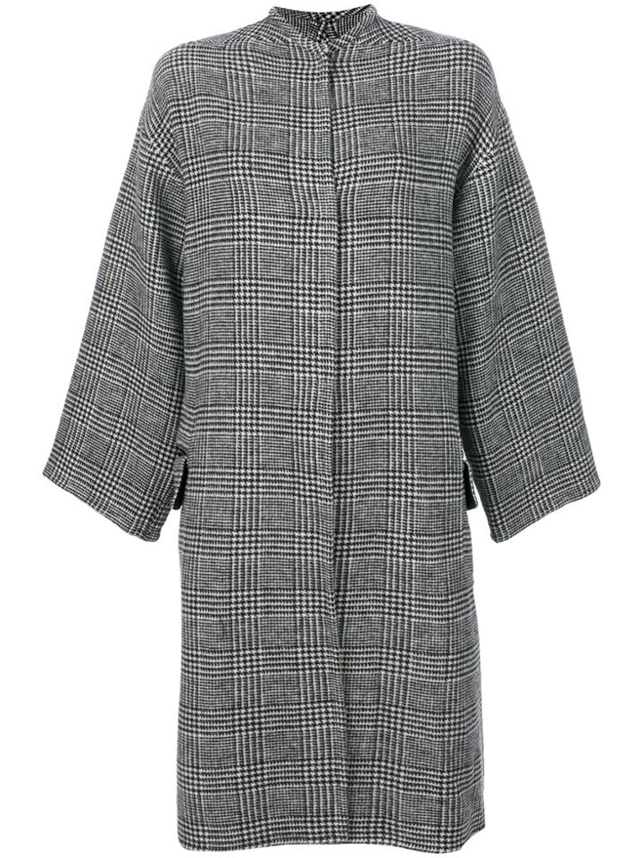 Ava Adore Glen Check Coat - Black