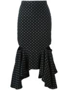 Elie Saab Lace Insert Long Skirt - Black