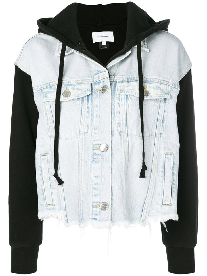 Current/elliott Buttoned Up Hooded Jacket - Blue