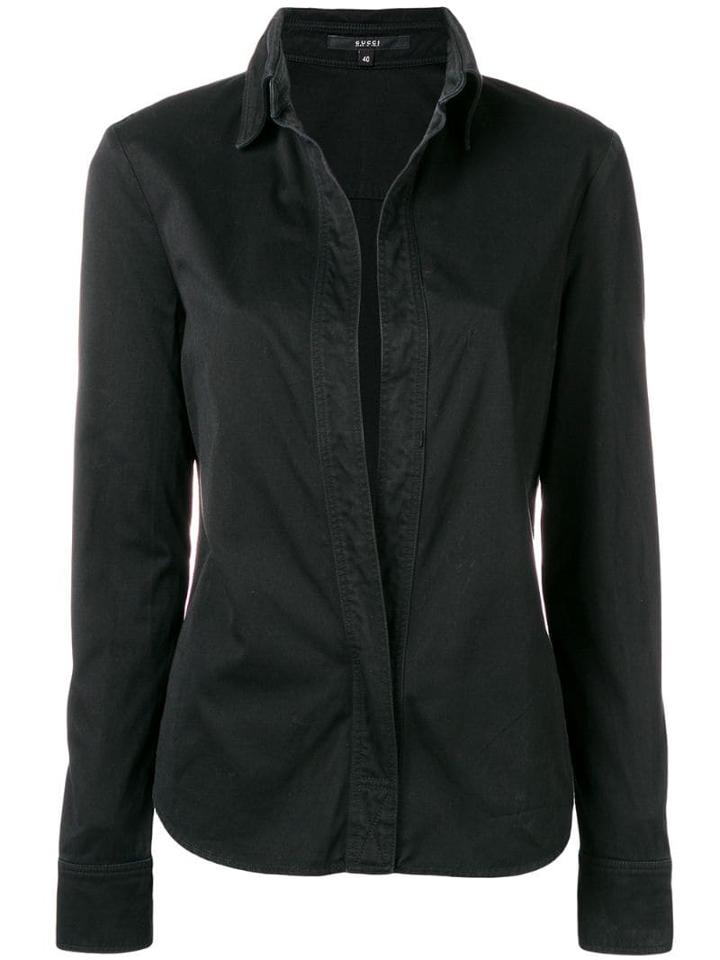 Gucci Pre-owned 2000's Concealed Fastening Shirt - Black