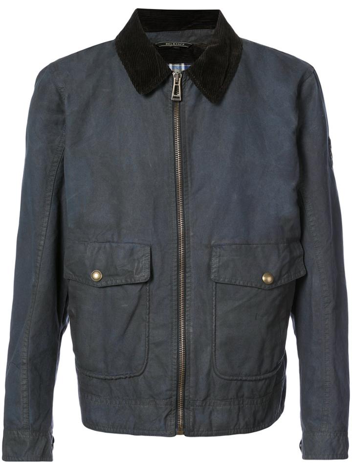 Belstaff Zipped Bomber Jacket - Blue