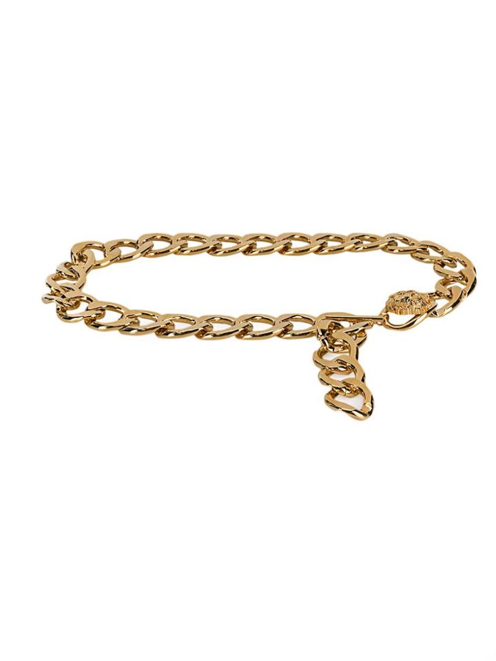 Versus Logo Charm Chain Necklace - Gold
