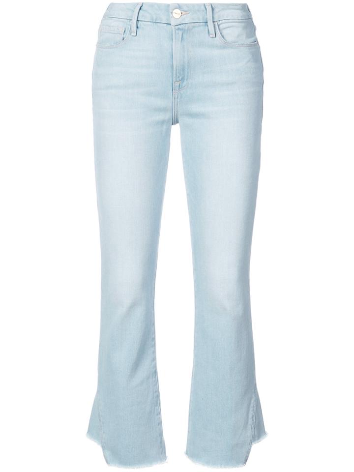 Frame Denim Mini Boot Gusset Jeans - Blue