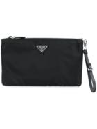 Prada Logo Make-up Bag - Black