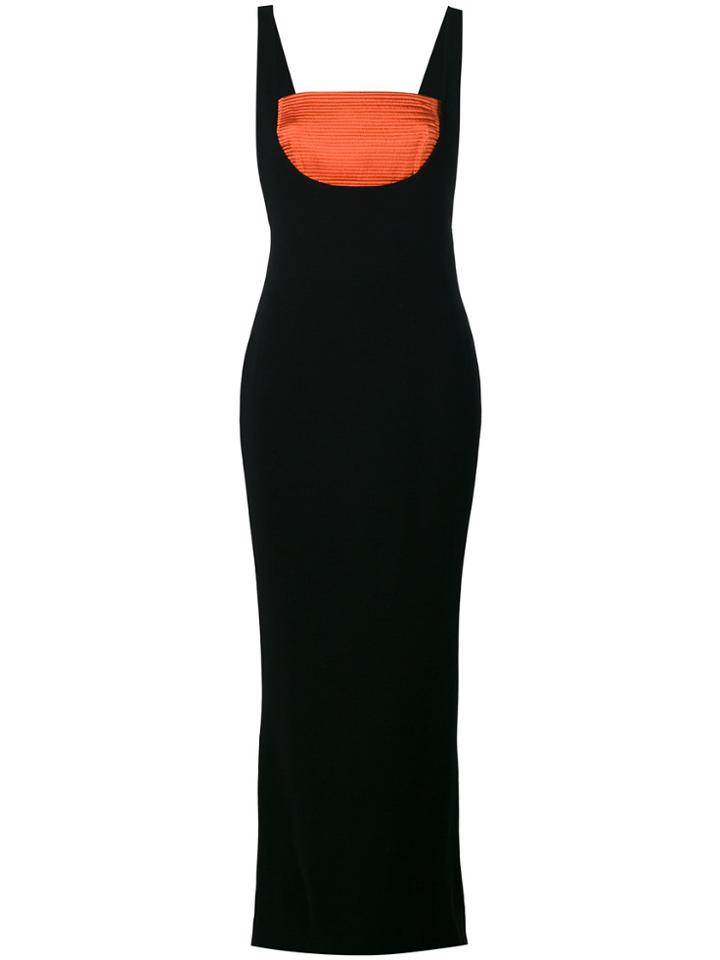 Versace Vintage Bustier Inset Gown - Black