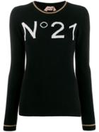 Nº21 Logo Intarsia Jumper - Black