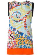 Emilio Pucci Stained Glass Print Tank Top, Women's, Size: 40, Silk