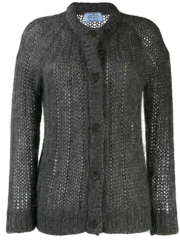 Prada Chunky Knit Cardigan - Grey