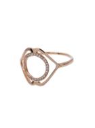 Tinyom 18k Rose Gold Diamond Studded Ring