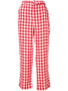 Red Valentino Gingham Straight-leg Trousers