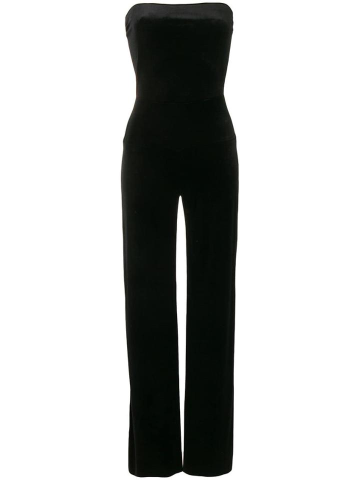Norma Kamali Velvet Jumpsuit - Black