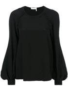 Chloé Bell Sleeved Blouse - Black