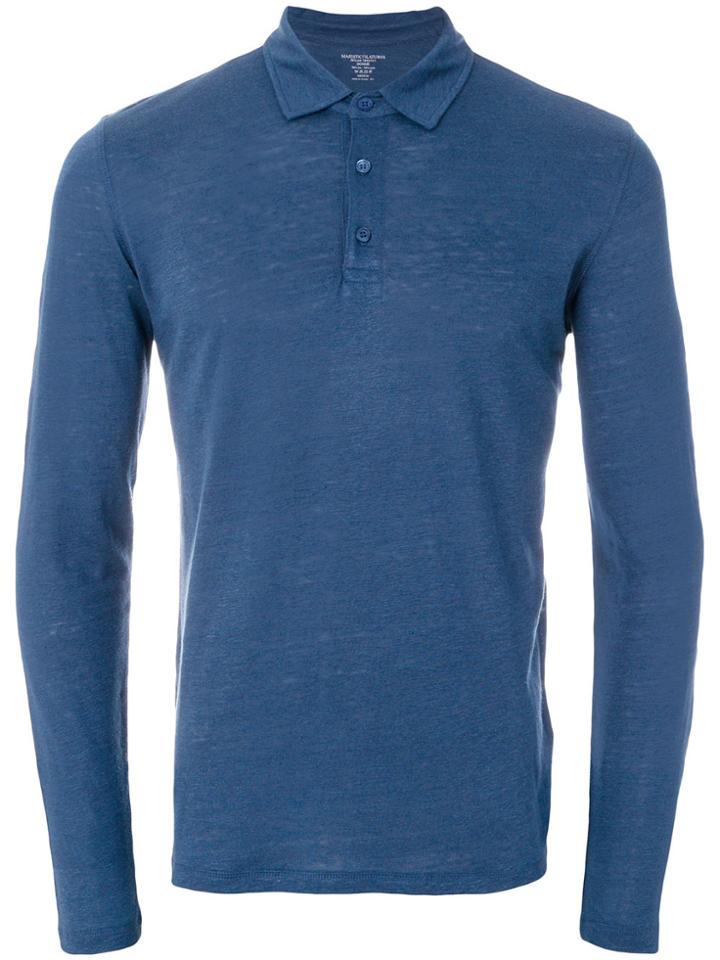 Majestic Filatures Long-sleeve Polo Top - Blue