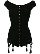 Murmur Fitted Strapless Bodysuit - Black