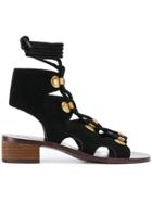 See By Chloé Lace-up Sandals - Black