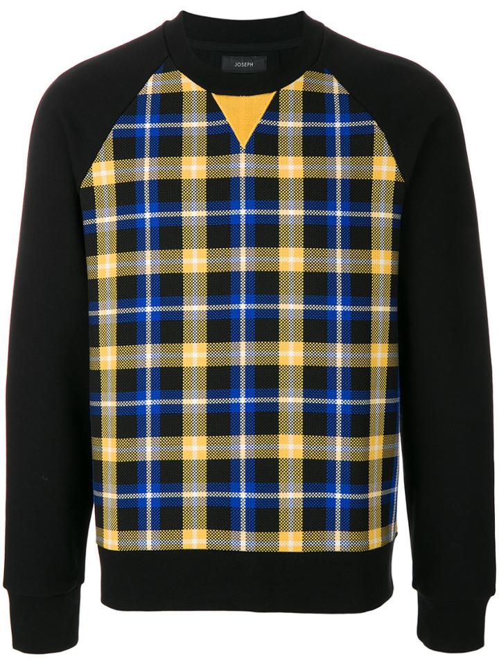 Joseph Checked Print Sweatshirt - Black