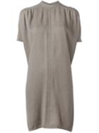 Rick Owens Band Collar Dress, Women's, Size: 42, Brown, Viscose/silk