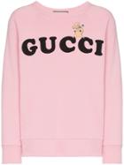 Gucci Baby Print Logo Long Sleeve Sweatshirt - Pink