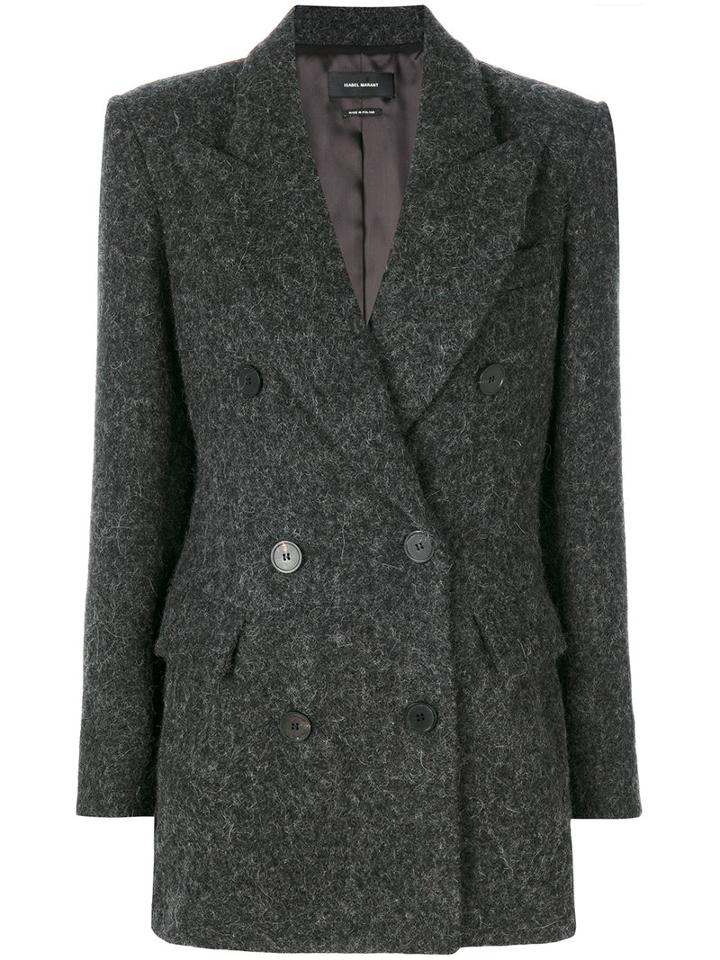 Isabel Marant - Eley Coat - Women - Cotton/viscose/alpaca/virgin Wool - 38, Grey, Cotton/viscose/alpaca/virgin Wool