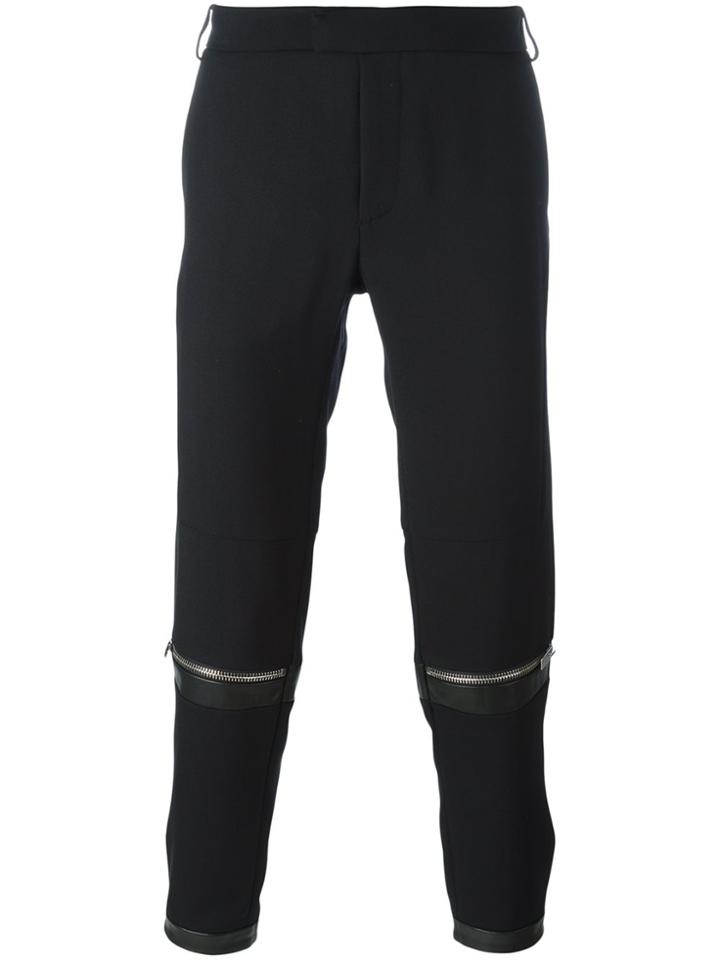Les Hommes Zip Detail Trousers - Black