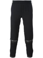 Les Hommes Zip Detail Trousers - Black