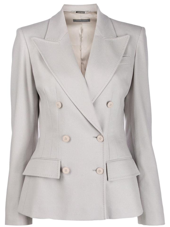 Alberta Ferretti Double-breasted Blazer - Grey