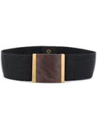 Erika Cavallini Canvas Buckle Belt - Black