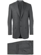Canali Two Piece Suit, Men's, Size: 48, Grey, Cupro/wool