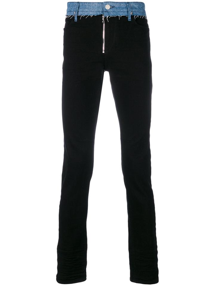 Rta Slim-fit Raw Edge Jeans - Black