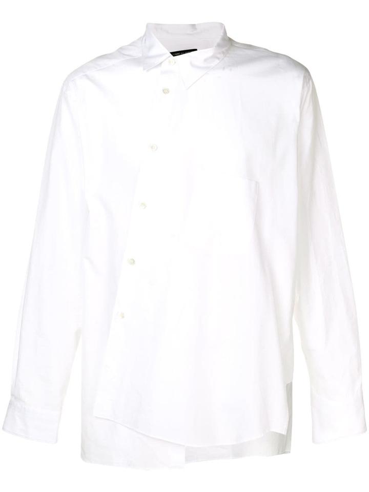 Comme Des Garçons Homme Plus Long-sleeve Asymmetric Shirt - White