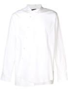 Comme Des Garçons Homme Plus Long-sleeve Asymmetric Shirt - White