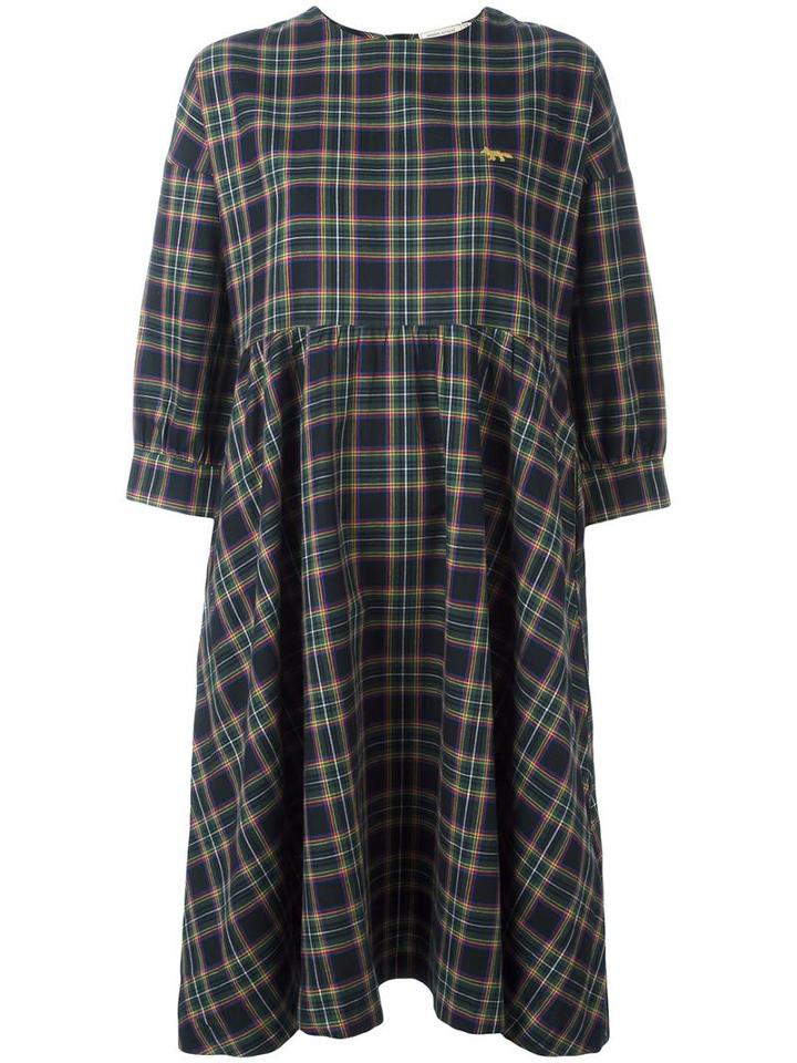 Maison Kitsuné Checked Dress, Women's, Size: 42, Cotton