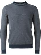 Zanone Crew Neck Sweater, Men's, Size: 46, Blue, Cotton