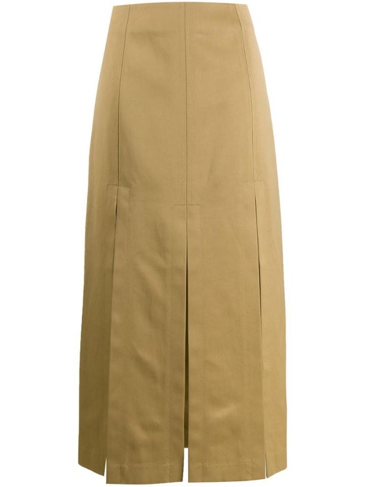 3.1 Phillip Lim Multi Slit Sateen Maxi Skirt - Green