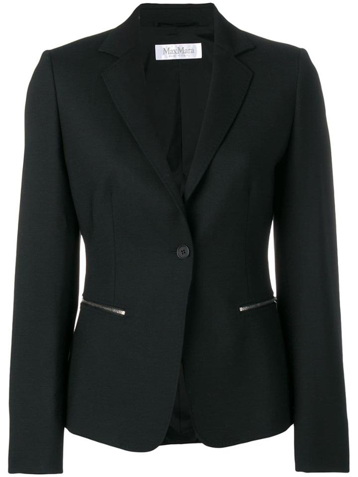 Max Mara Single Breasted Blazer - Black