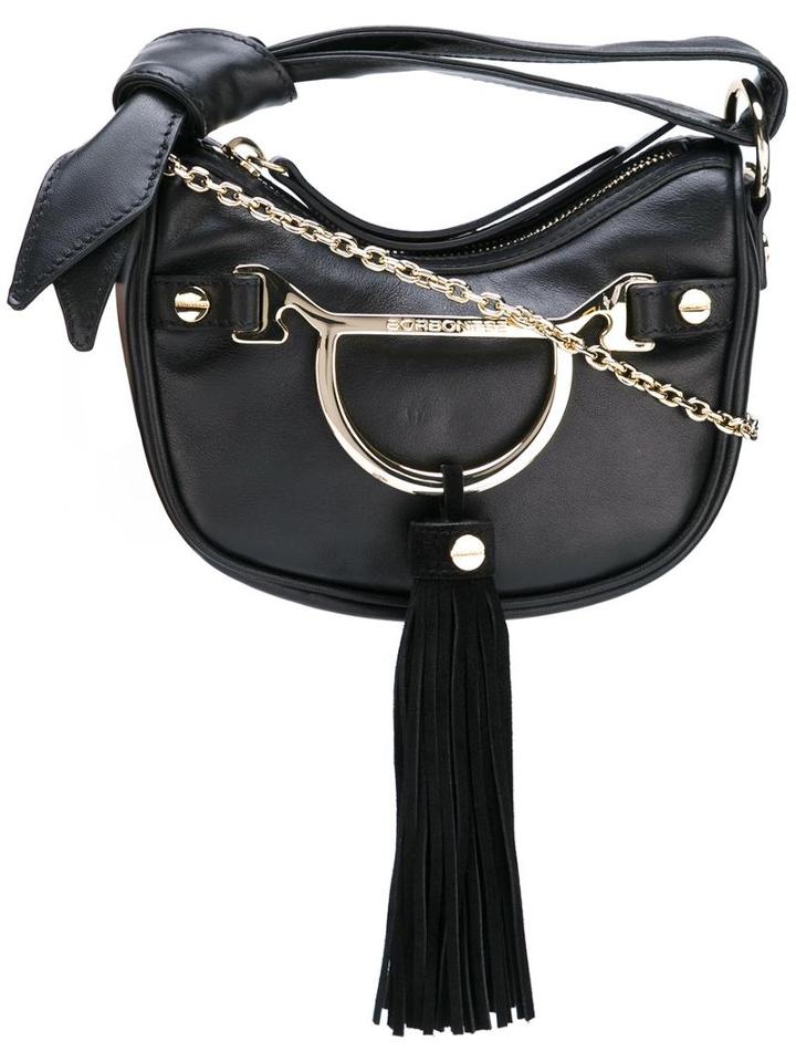 Borbonese Tassel Crossbody Bag, Women's, Black