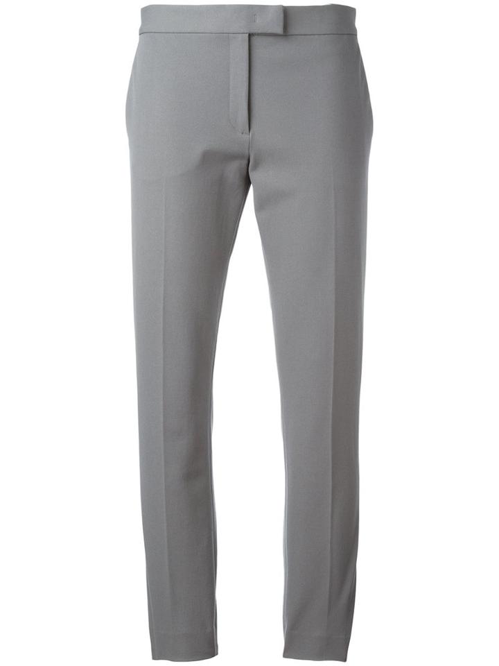 Joseph Cropped Classic Trousers, Women's, Size: 36, Grey, Cotton/elastodiene/viscose/polyester