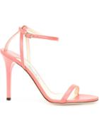Jimmy Choo Mindy Sandals, Women's, Size: 40, Pink/purple, Kid Leather/leather