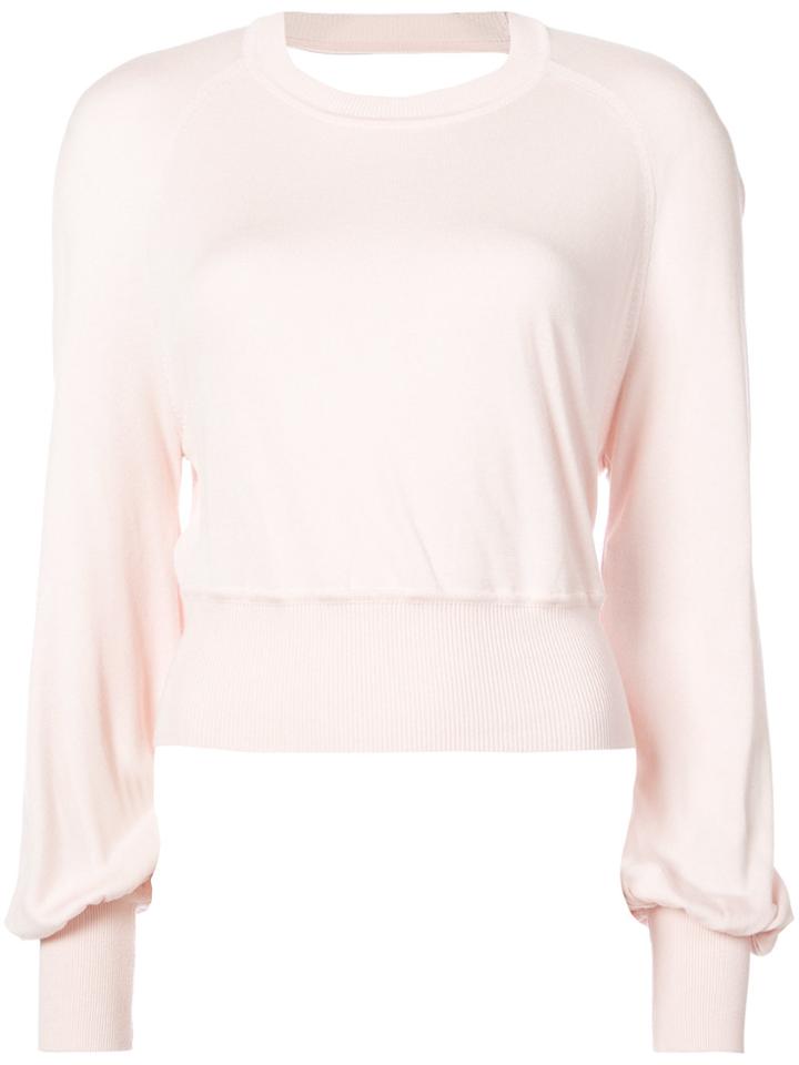 Adeam Twist Back Jumper - Pink & Purple