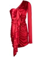 Alexandre Vauthier Draped One Shoulder Dress - Red