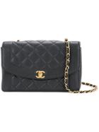 Chanel Vintage Quilted Cc Chain Shoulder Bag - Black