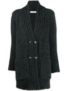 Fabiana Filippi Ribbed-trim Knit Cardigan - Grey