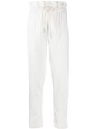 Bassike Drawstring Tapered Trousers - White