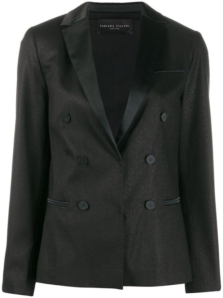 Fabiana Filippi Glittered Blazer - Black