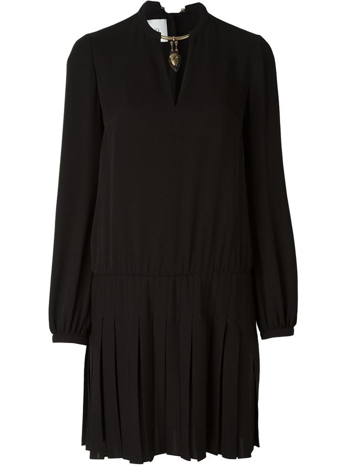 Valentino Necklace Collar Dress, Women's, Size: 44, Black, Silk